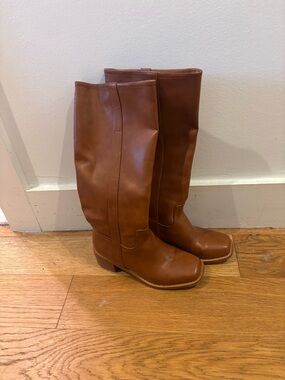 Amazon Brown Leather Riding Boots